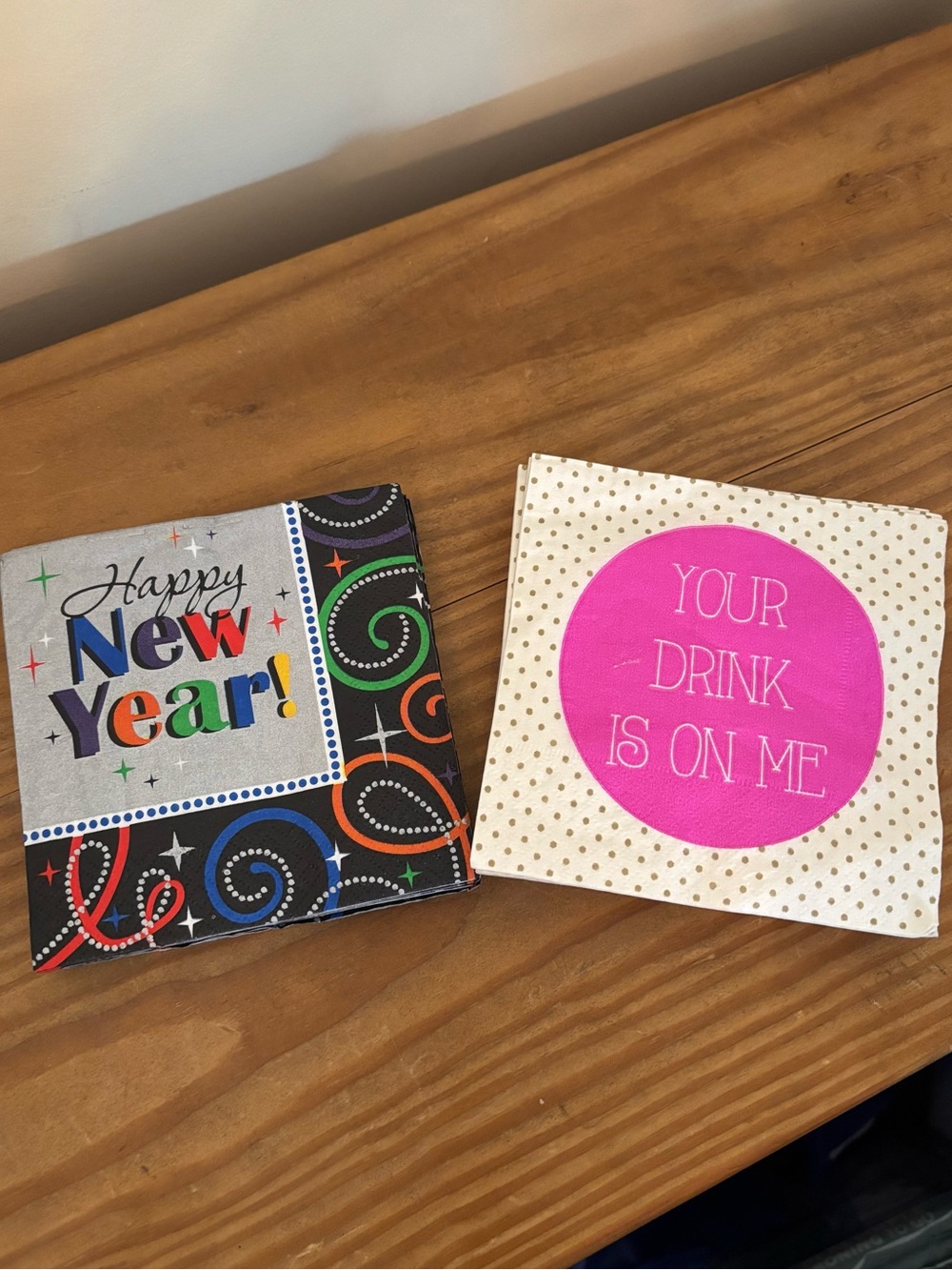 💥 Happy New Year & 'Your Drink Is On Me' Party Napkin Set